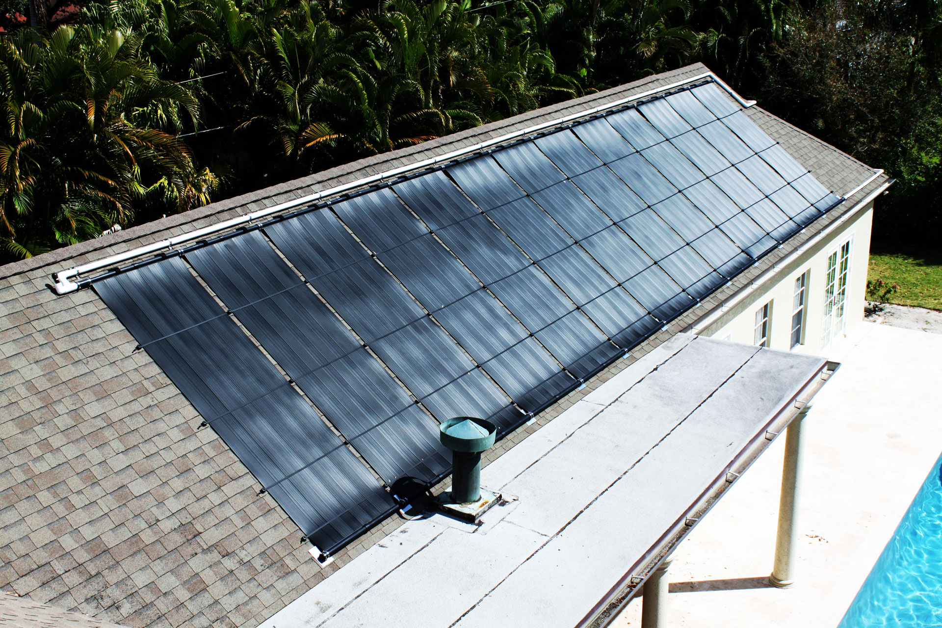 roof solar pool heating systems